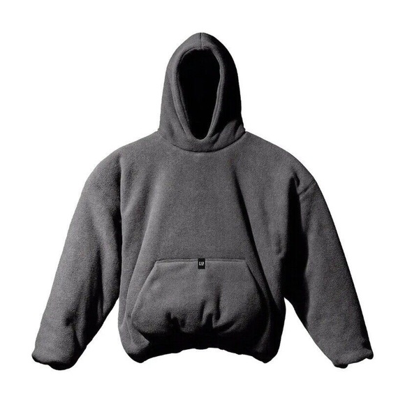 Yeezy Gap Fleece Padded Hoodie Dark Gray - Picture 1 of 7